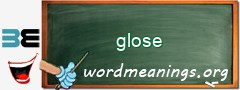 WordMeaning blackboard for glose